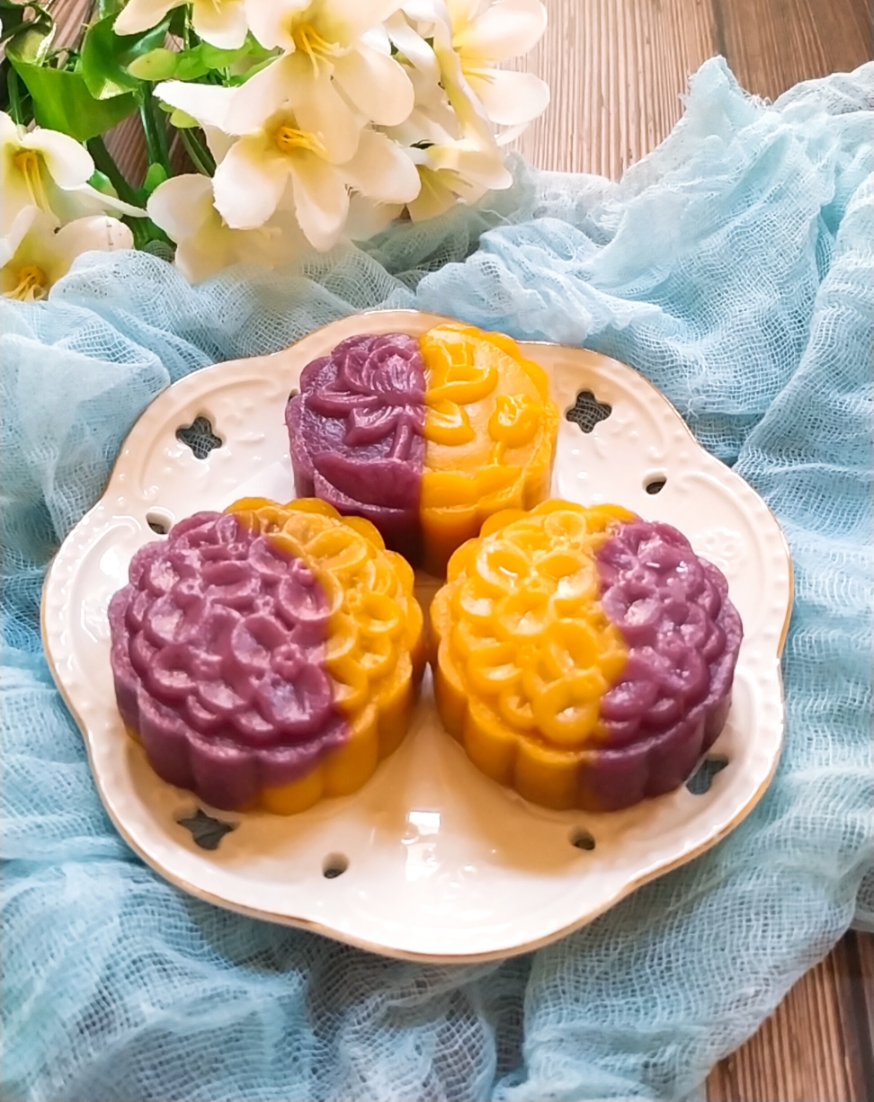 双色紫薯南瓜糯米糕(分享两种做法)的做法