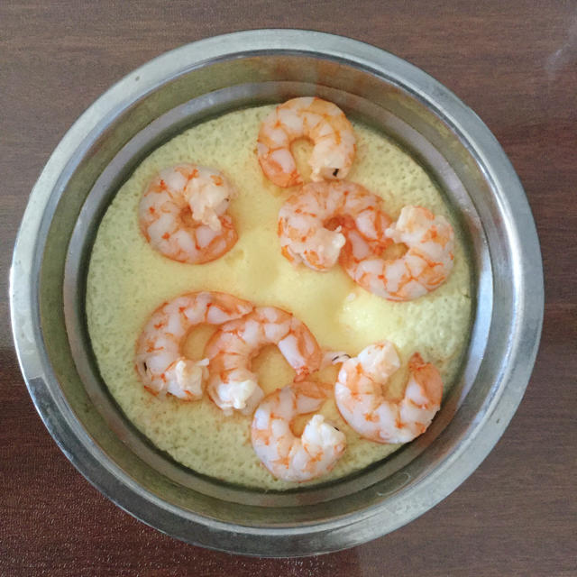 滑嫩的虾仁蛋羹