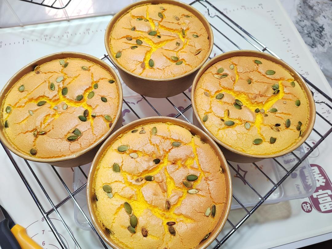 🎃南瓜戚风蛋糕胚——8寸（厨师机版）