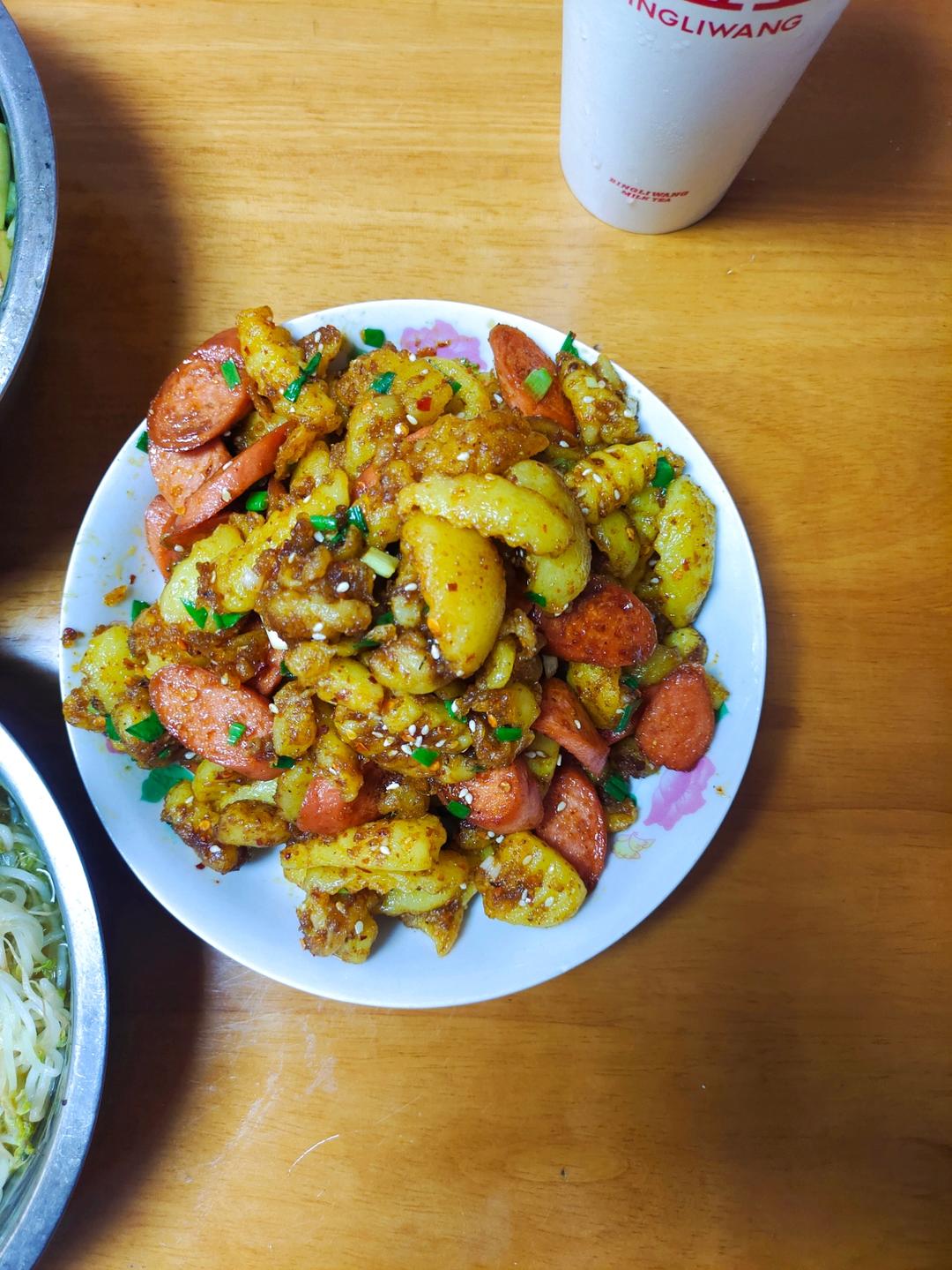 香辣过瘾的孜然土豆火腿，比路边摊还好吃