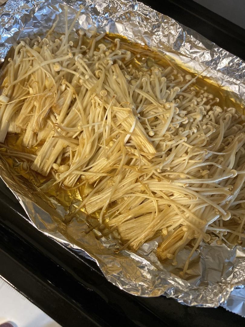 烤箱版烤金针菇
