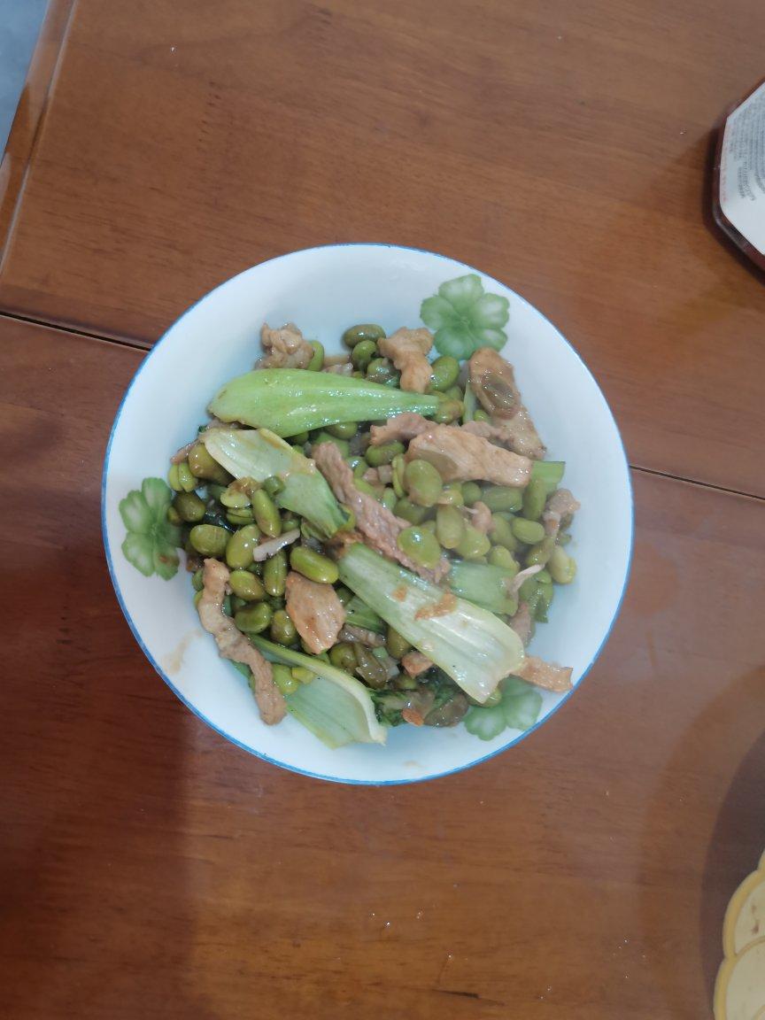 毛豆炒肉