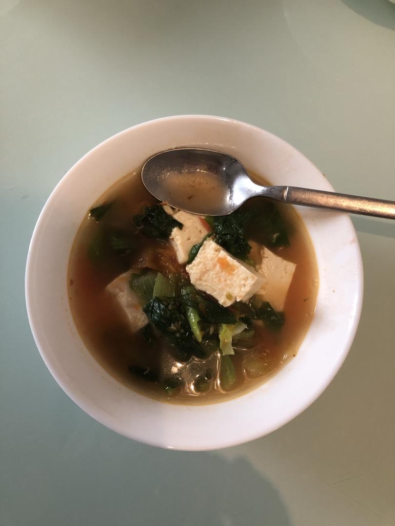 小白菜炖豆腐