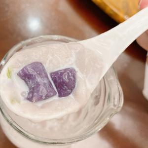 孕妇专属下午茶:超级低卡的健康的芋圆脏脏奶的做法 步骤5