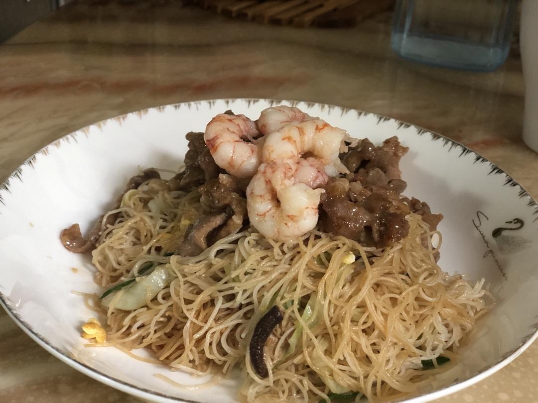 鸡蛋炒米粉，正确泡发干米粉，不碎、不坨、不粘锅、口感Q弹