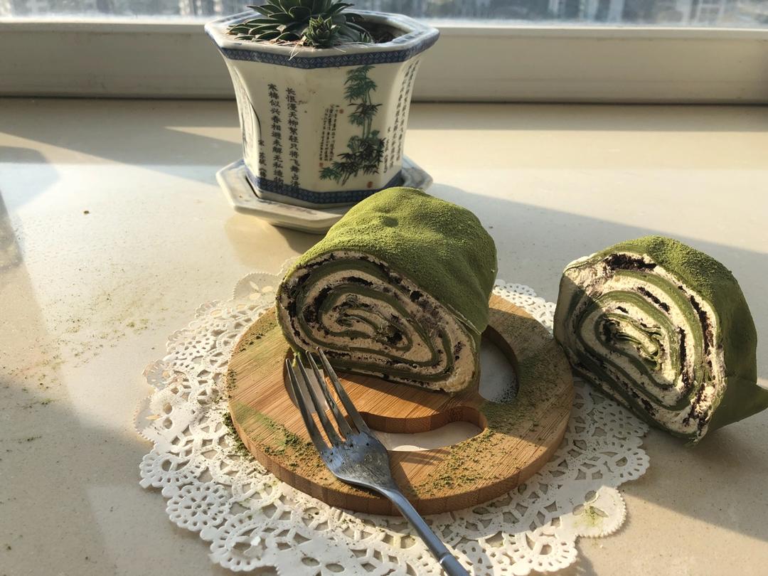 网红食谱│抹茶毛巾卷