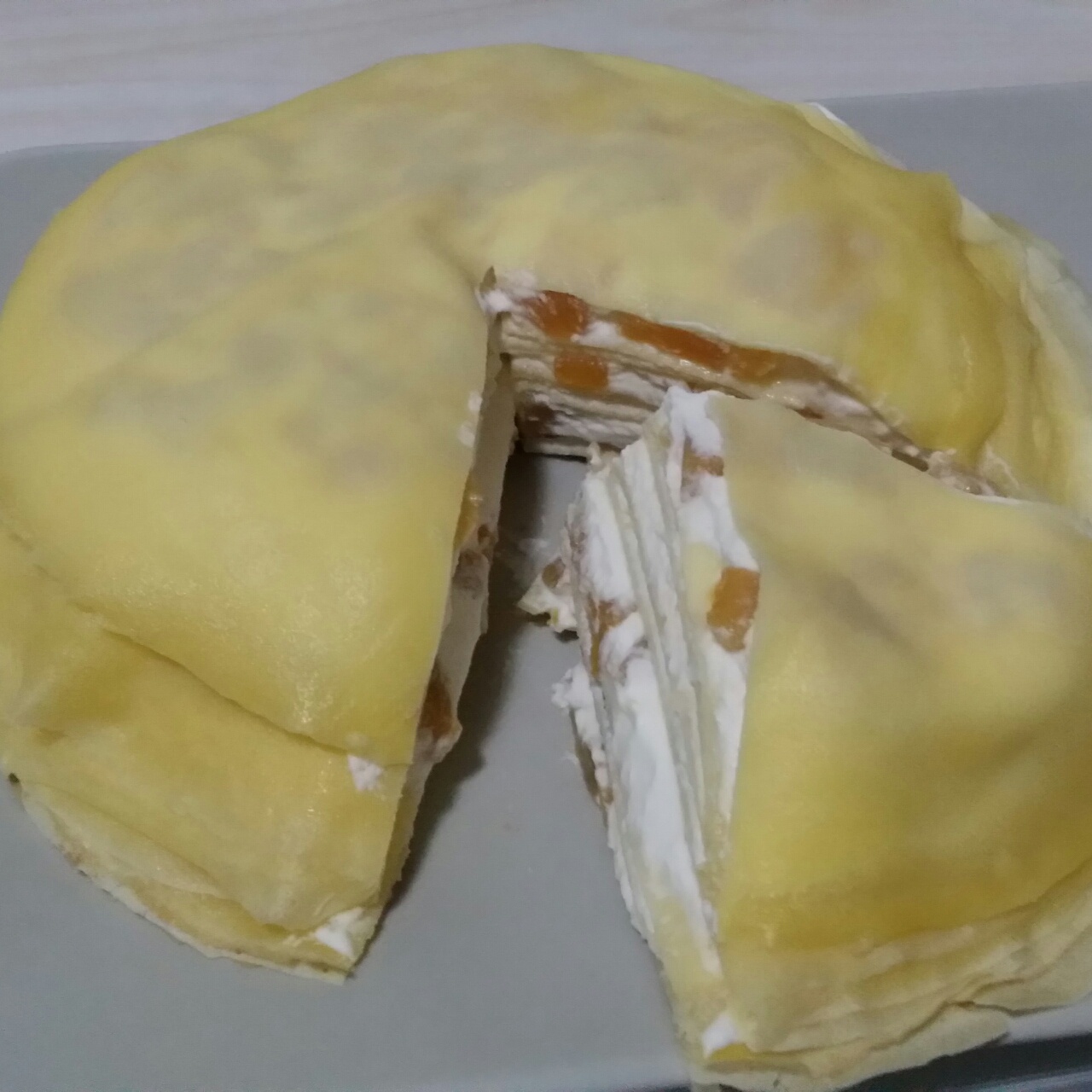 千层蛋糕（面糊不结块搅拌法+抹茶粉无颗粒）