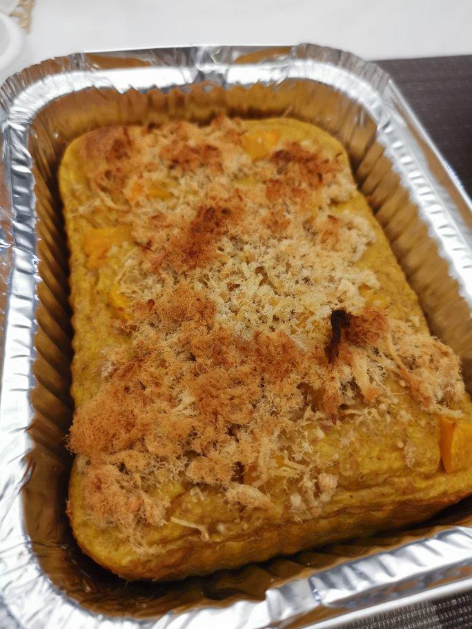 无油无糖|🎃免打发全麦肉松南瓜磅蛋糕🍰