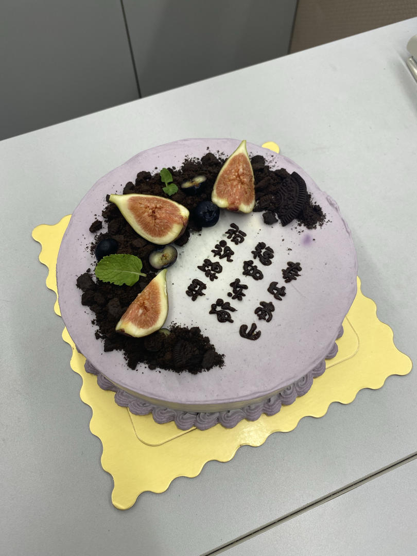 蓝莓奶油蛋糕 生日蛋糕 果酱夹馅（戚风胚版 少糖 无色素）
