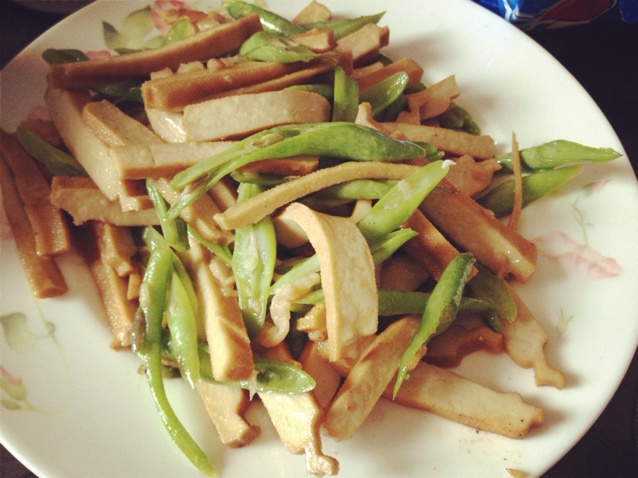 青椒炒豆腐干