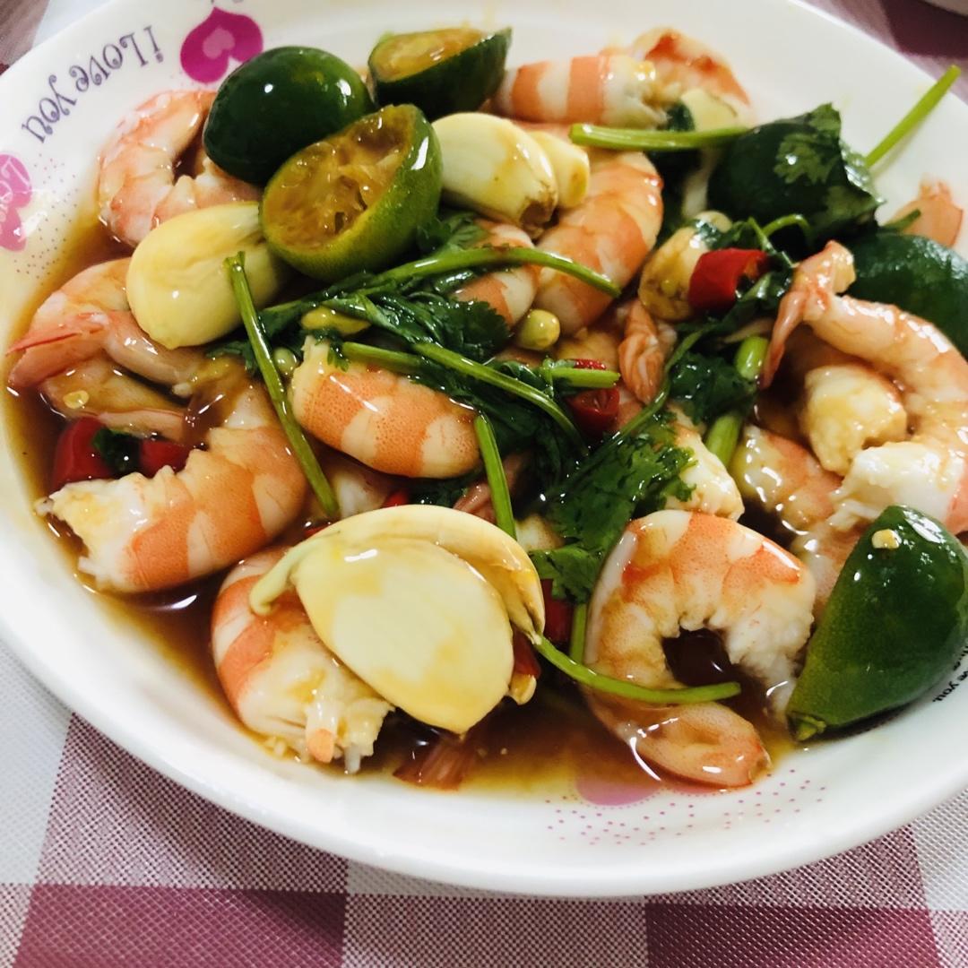 泰式青柠香茅浸虾 | Thai Lemongrass Flavored Shrimp