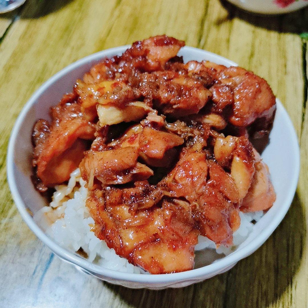 自制照烧鸡腿饭，好吃到舔碗！