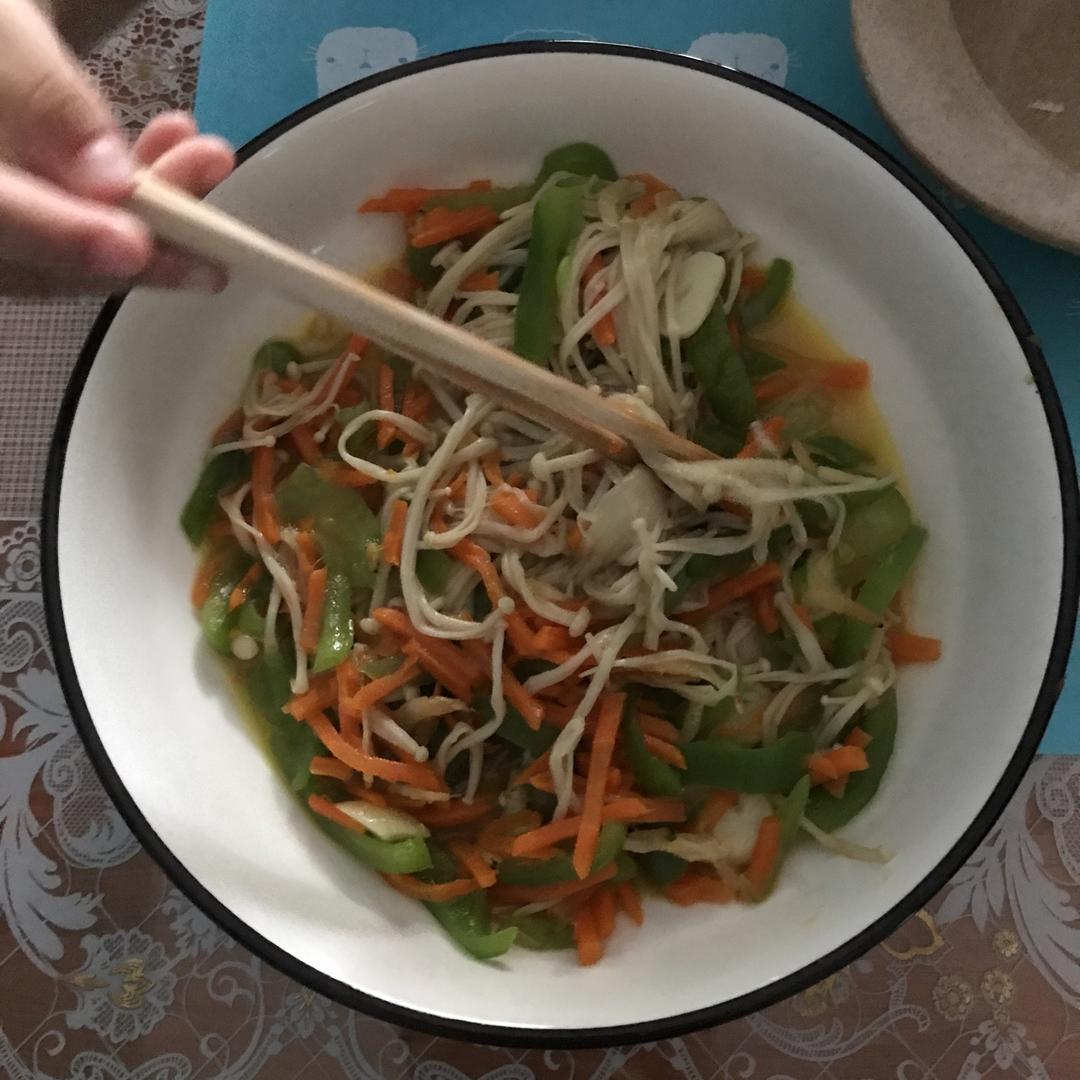 素炒金针菇