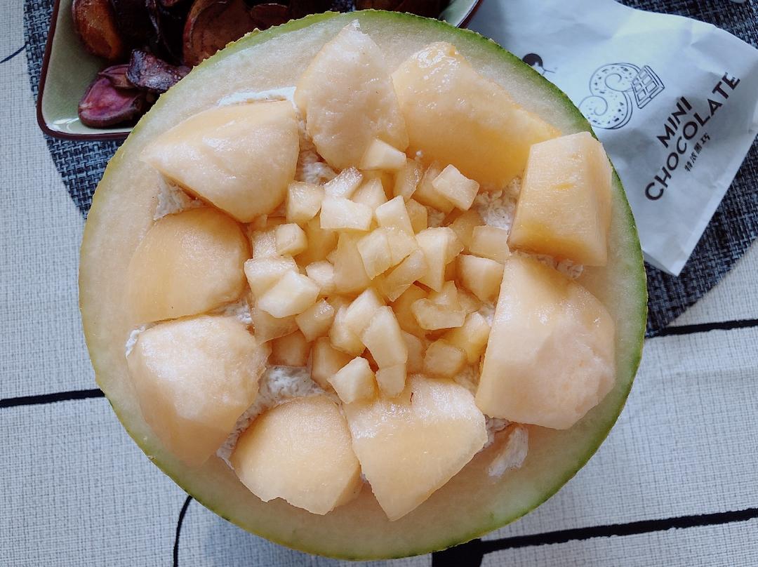 白天纽约晚上巴黎做的【福田淳子】哈密瓜鲜奶油蛋糕