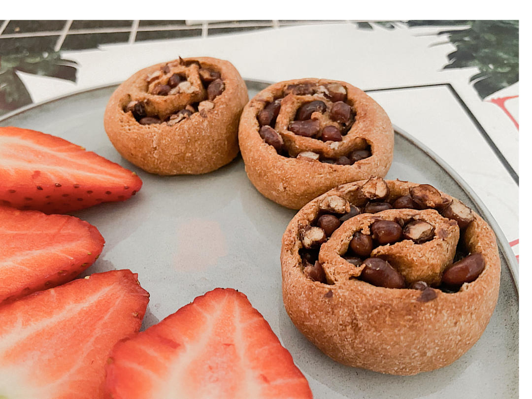 【北鼎烤箱食谱】+无油低卡红豆黄豆粉司康卷