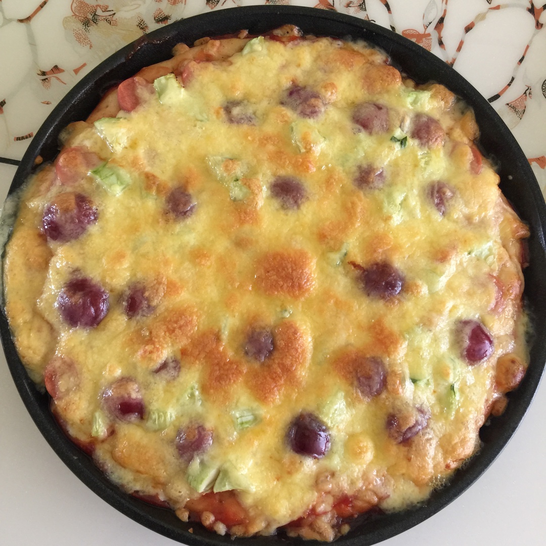 厚底鲜虾培根披萨