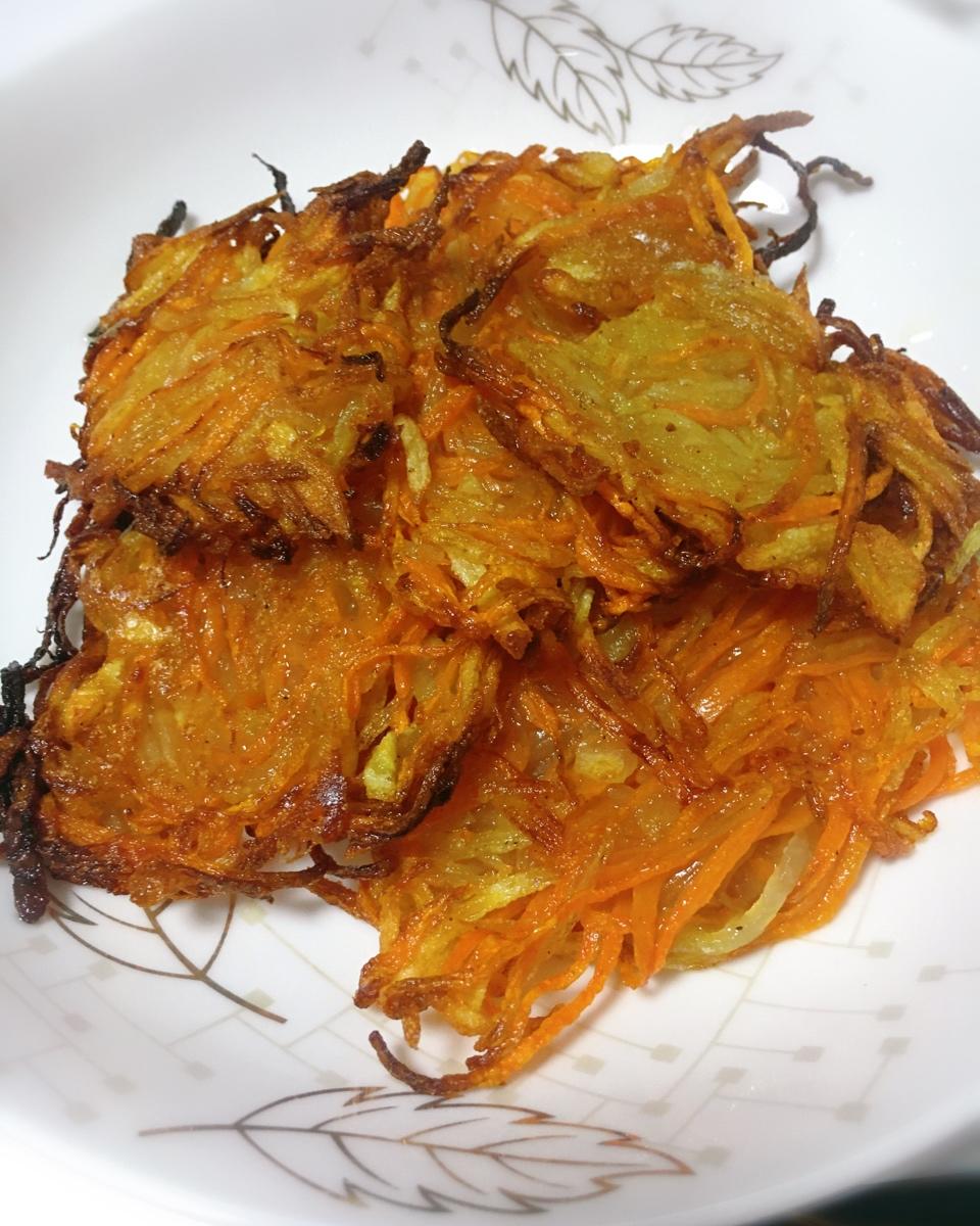 零失败胡萝卜土豆丝饼