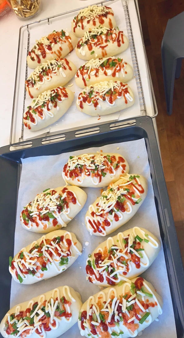 香葱火腿肉松面包