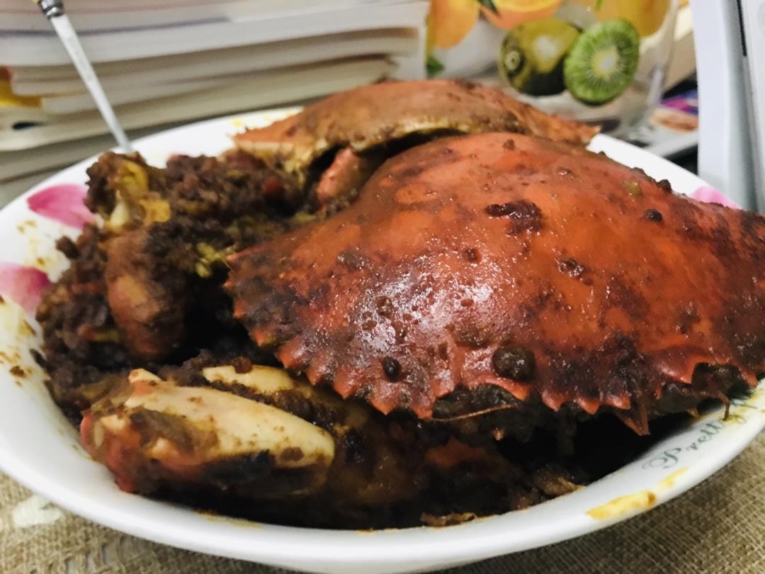 新加坡风味黑胡椒炒蟹