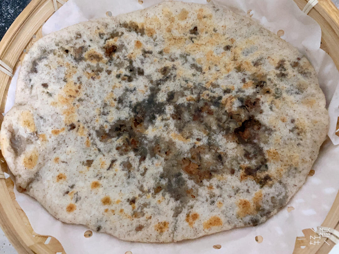 梅干菜肉饼（平底锅煎和烤箱烤两种吃法）