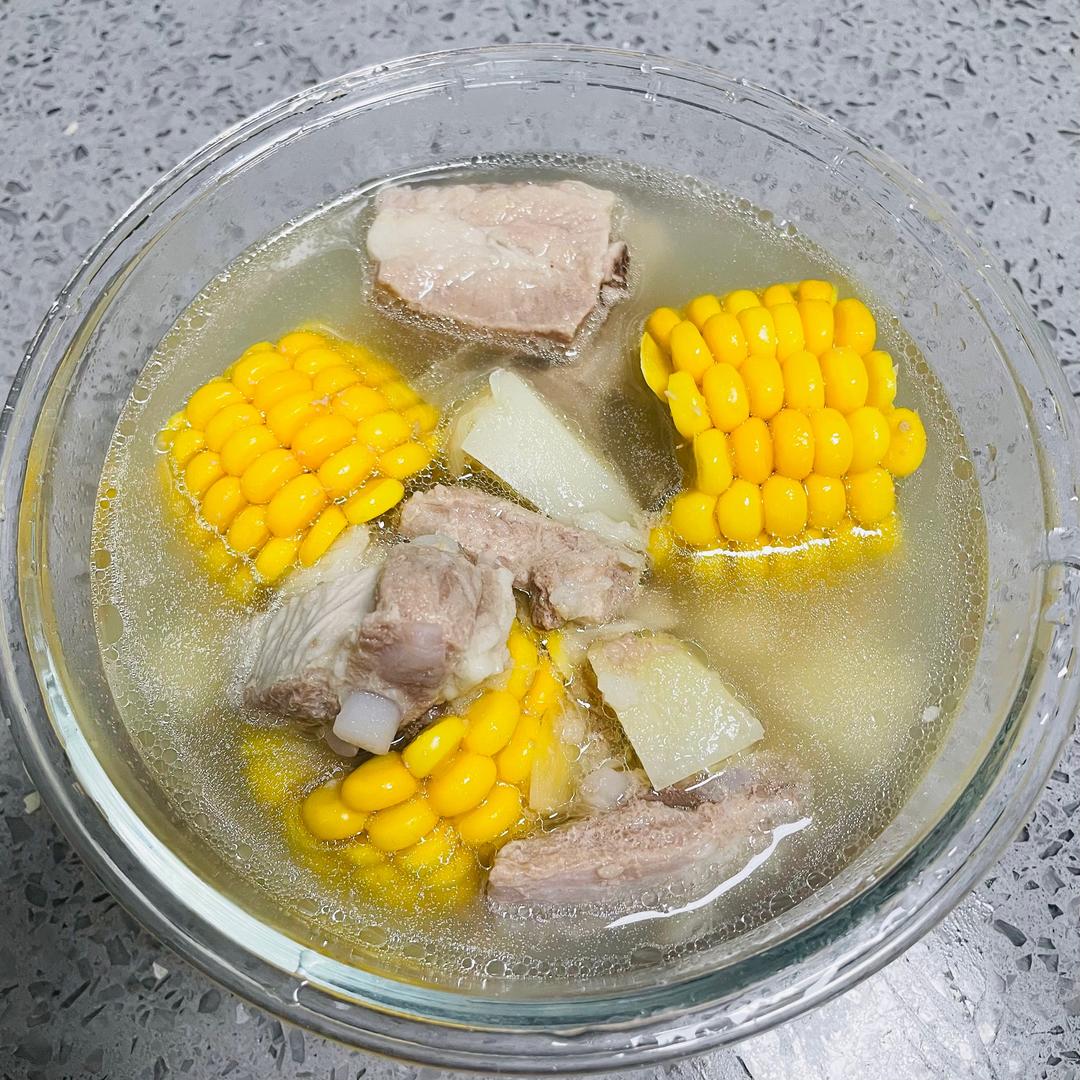 白山药玉米排骨汤的做法