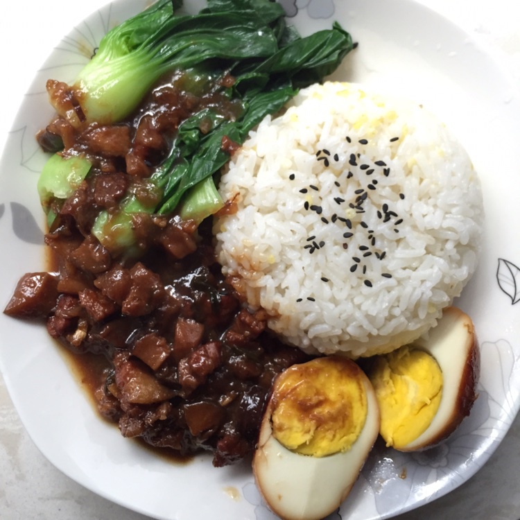 洋葱酥卤肉饭