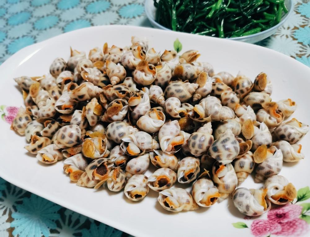 白灼花螺的做法
