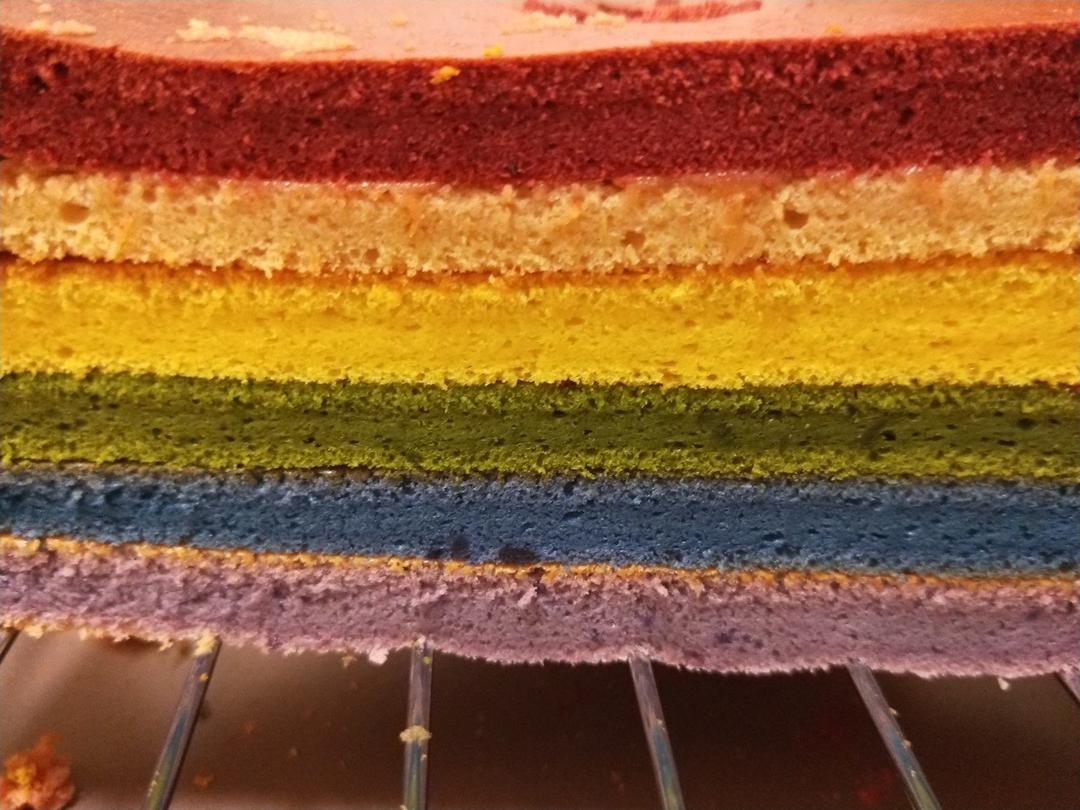 彩虹裸蛋糕（无色素版）