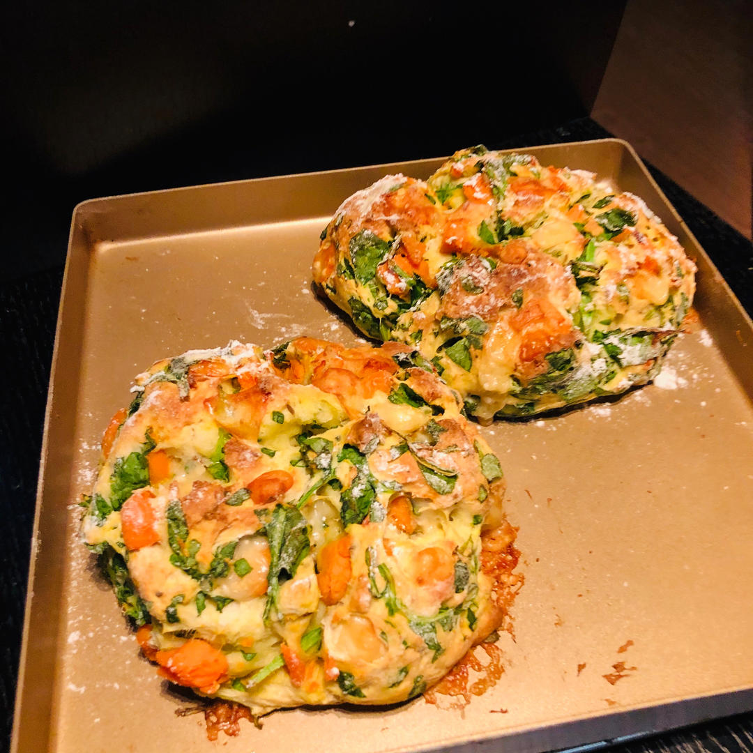 菠菜南瓜奶酪丹波面包丨健康·烘焙