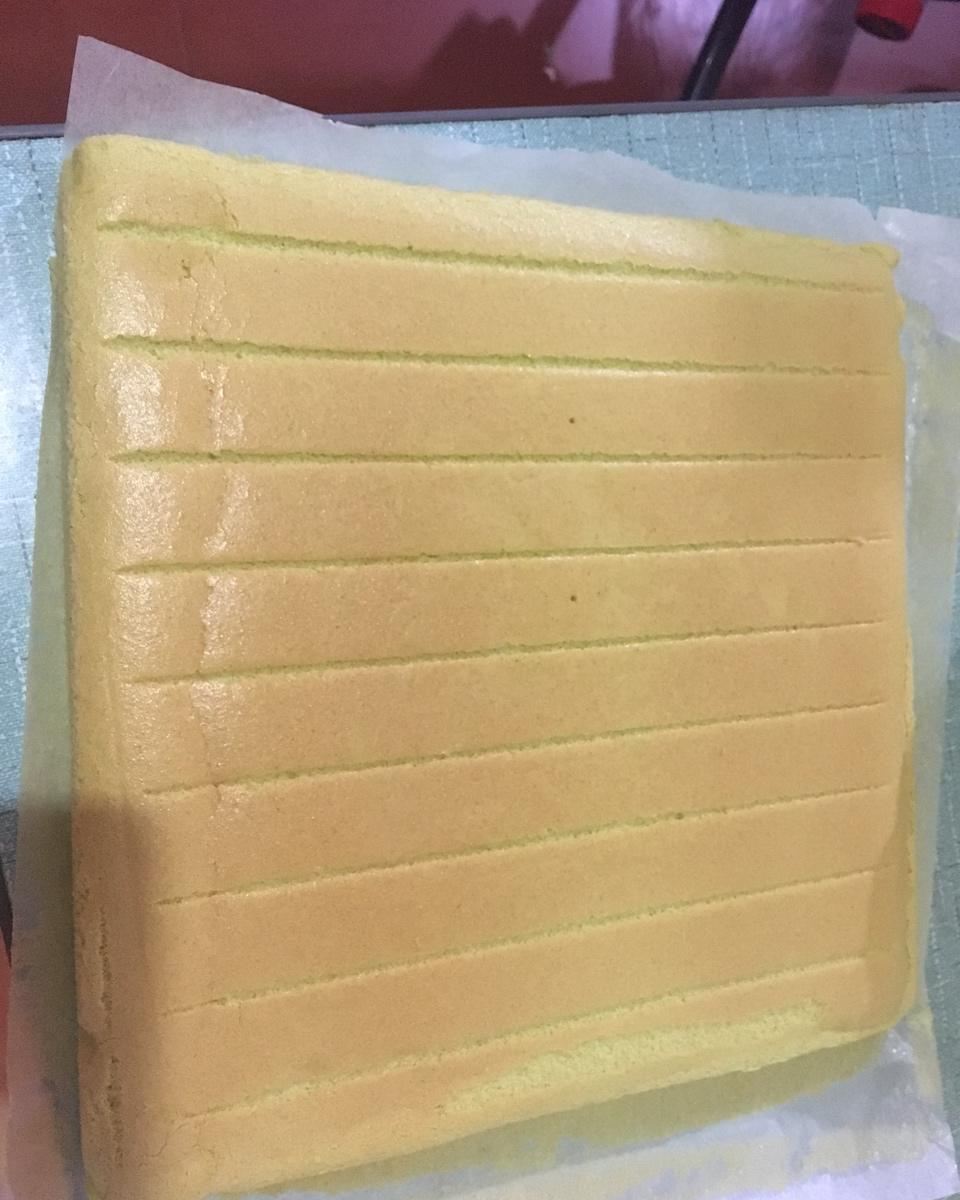 圣诞菠菜草莓蛋糕卷