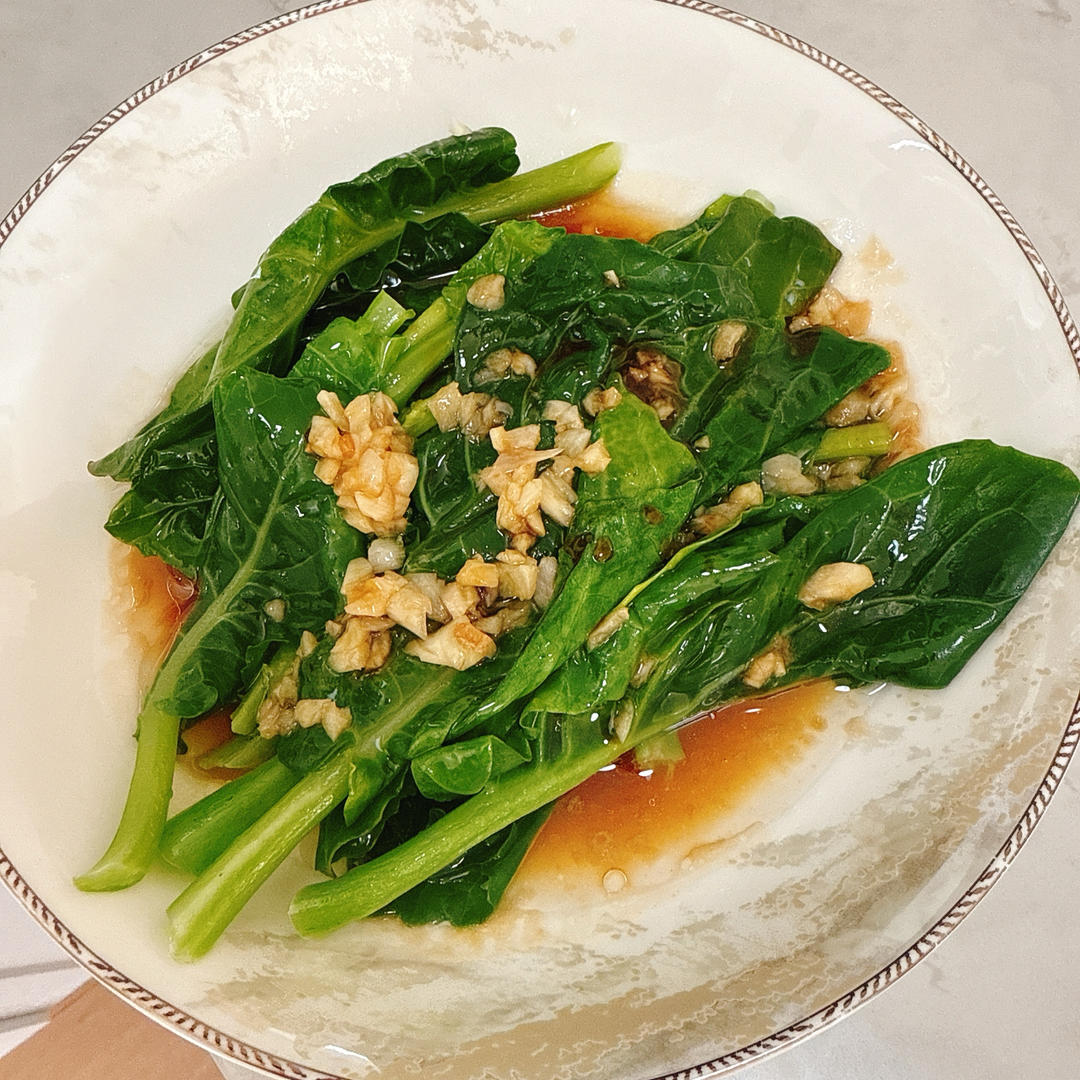 蚝油芥蓝，改刀后的比不改刀好吃百倍