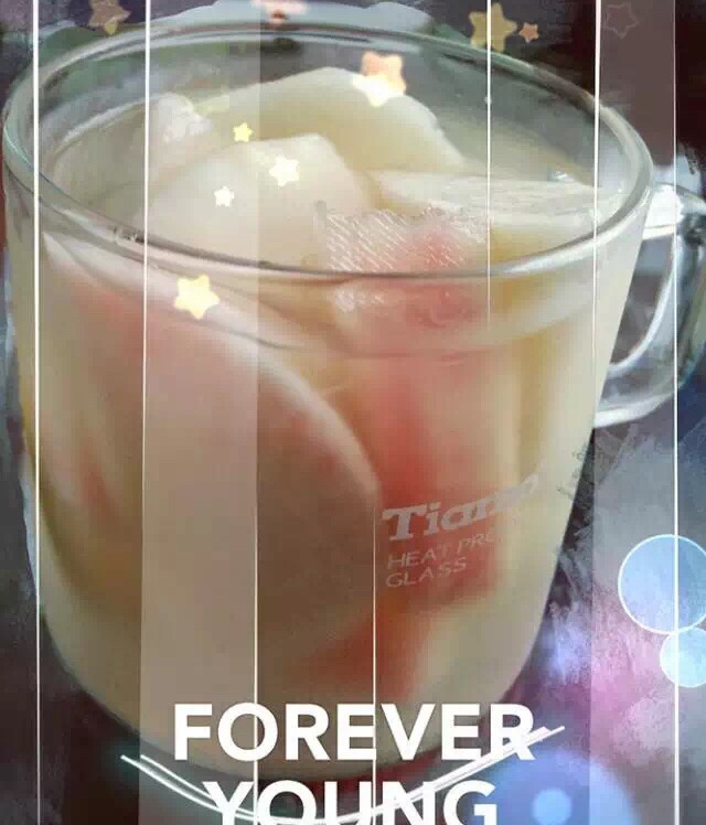 夏日清凉桃子汽水