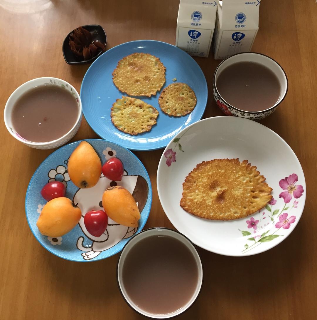 鸡蛋玉米饼（附松饼煎圆的方法）