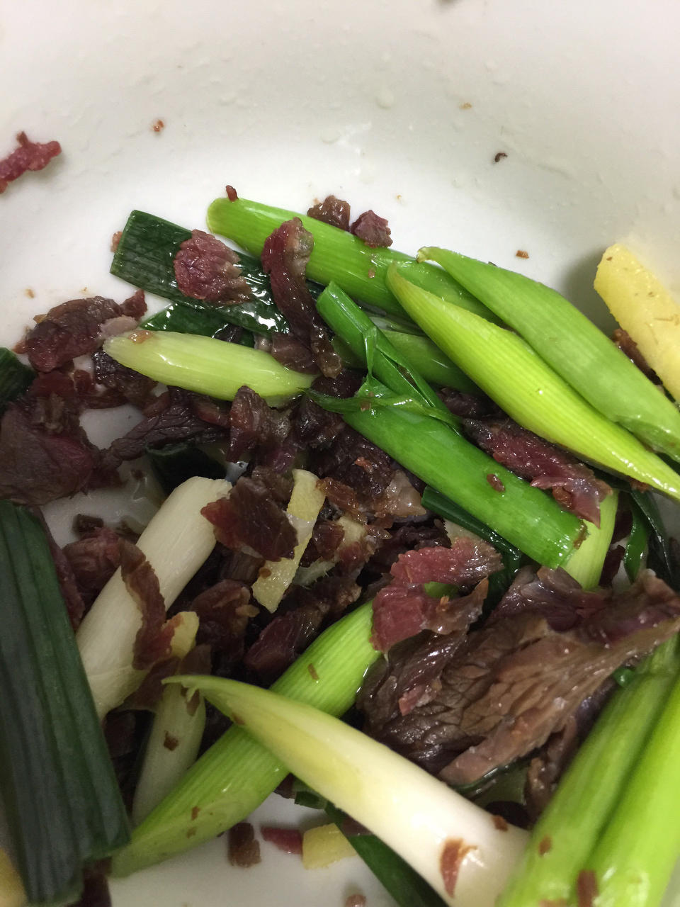 青蒜干椒腊牛肉