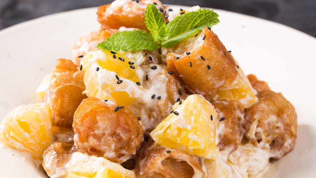 菠萝油条虾：油条跟虾绝妙组合，广东人真会吃！的做法