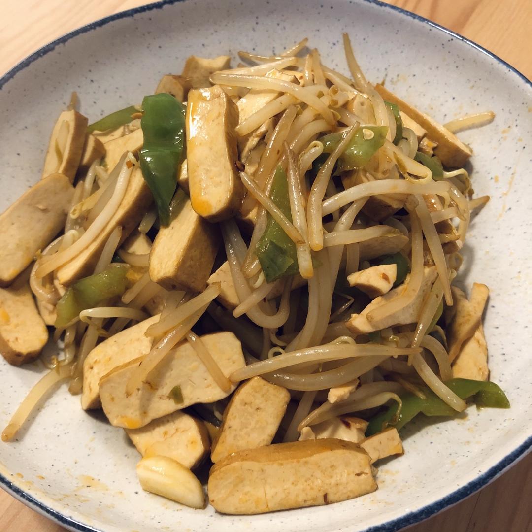 豆芽炒豆干