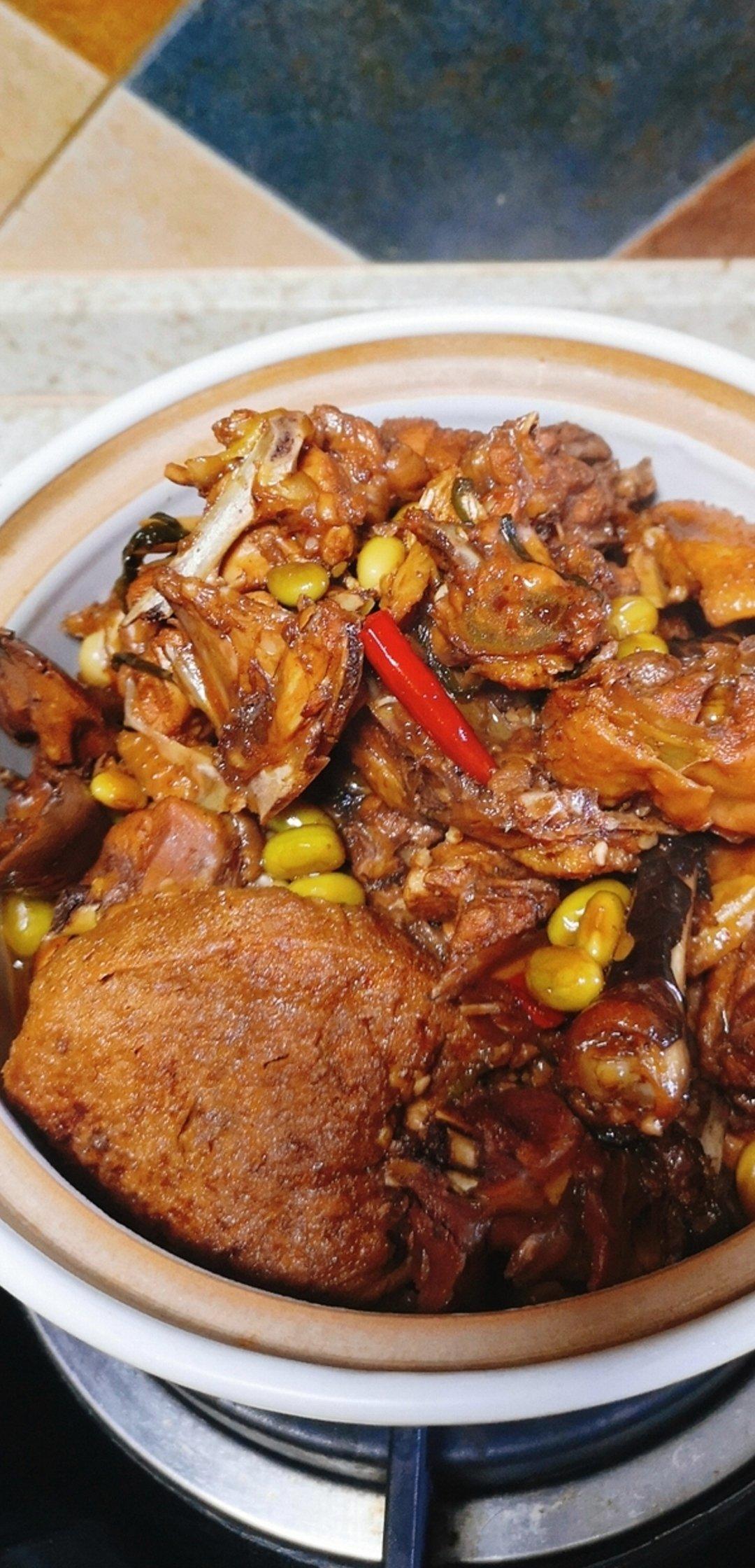 毛豆烧鸡