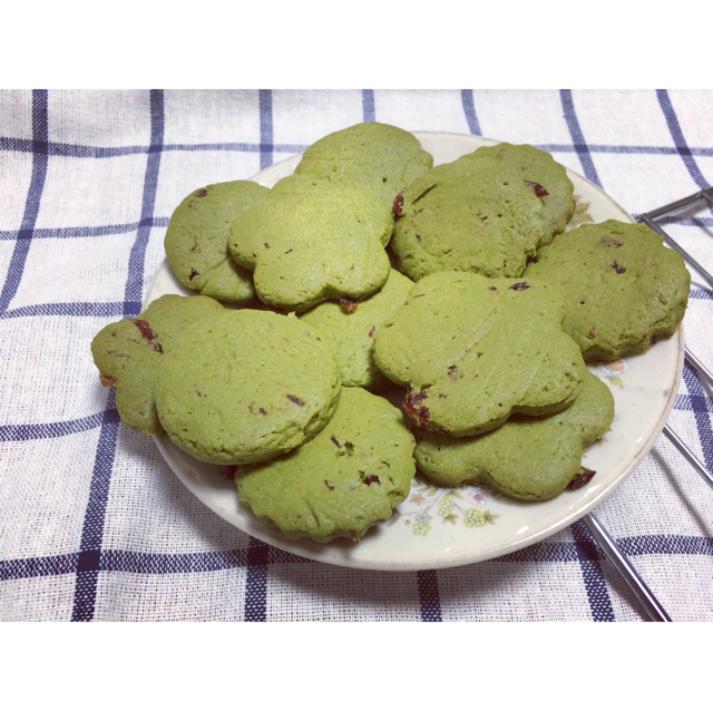 抹茶蜜豆曲奇