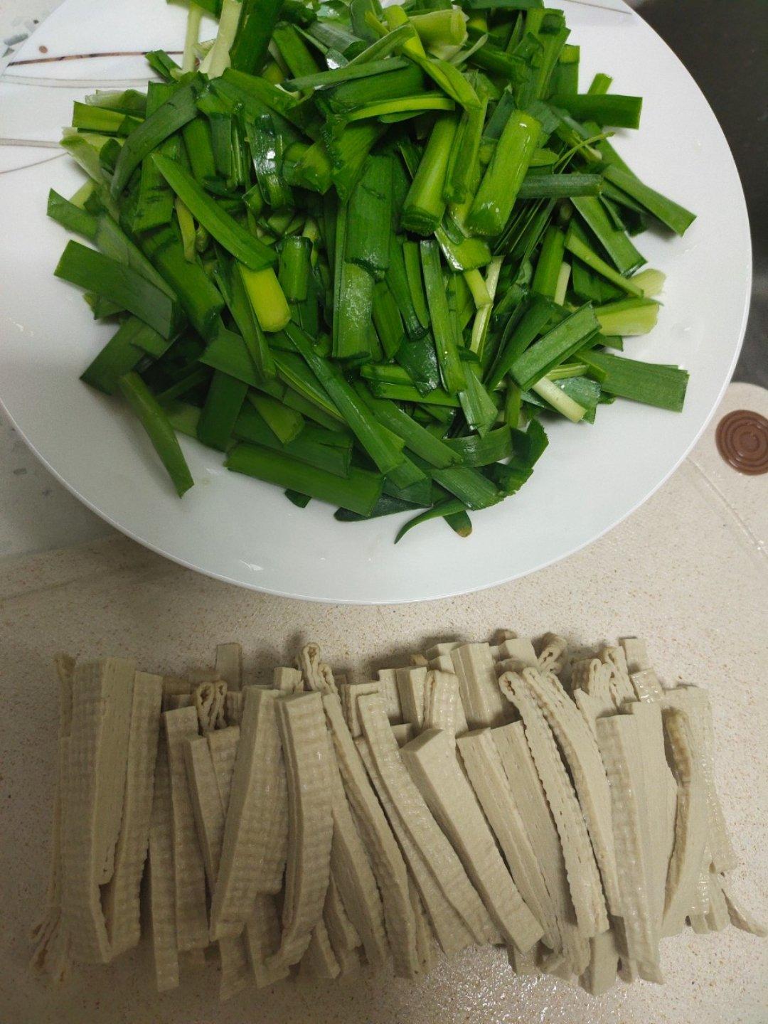 重口味的韭菜炒豆片