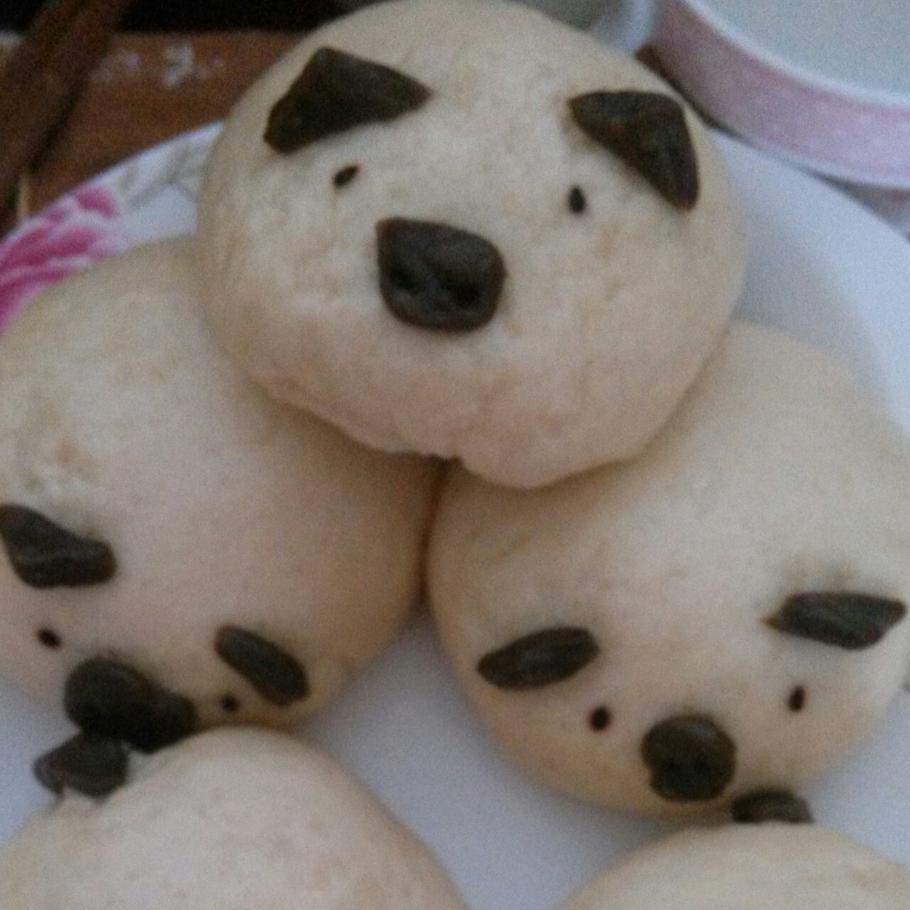 可爱的小猪豆沙包