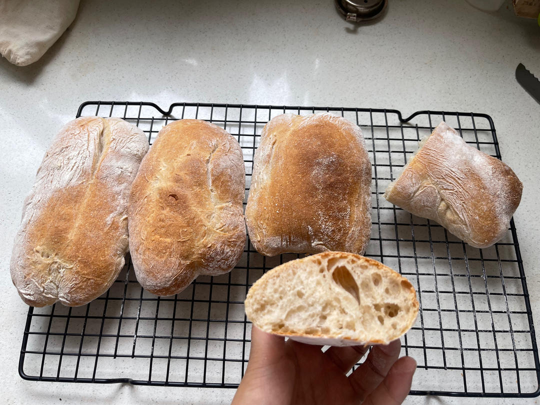 黑麦恰巴塔丨直接法·免酵种·新手友好