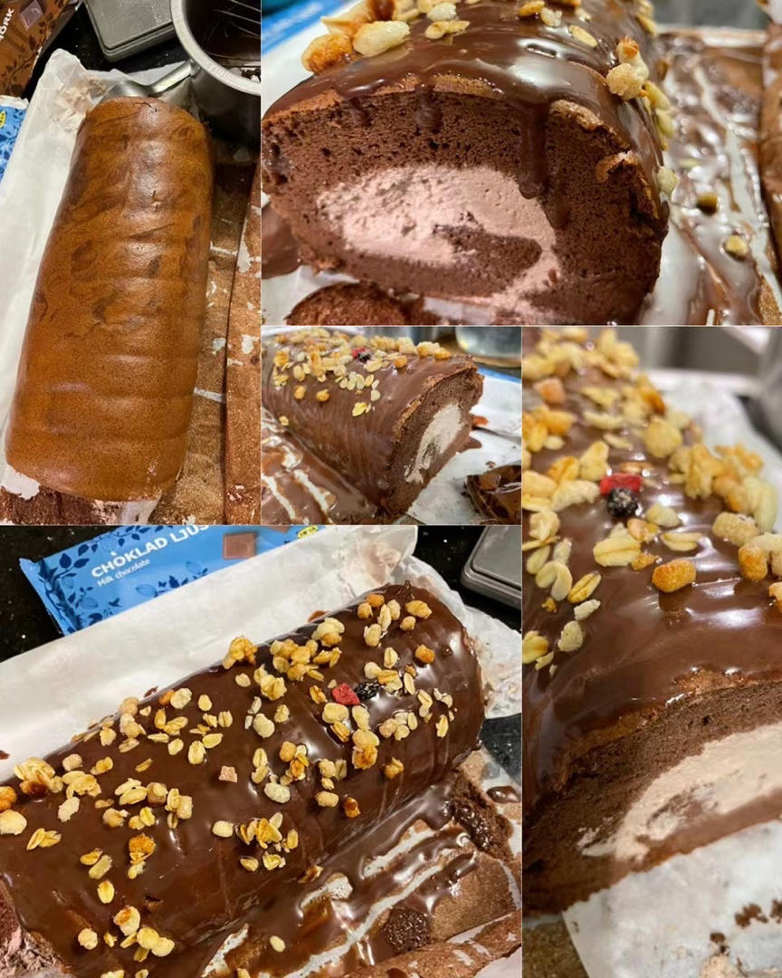 可可蛋糕卷(不消泡超浓郁巧克力口感)