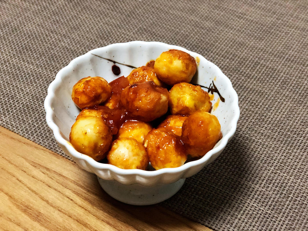 茄汁虎皮鹌鹑蛋