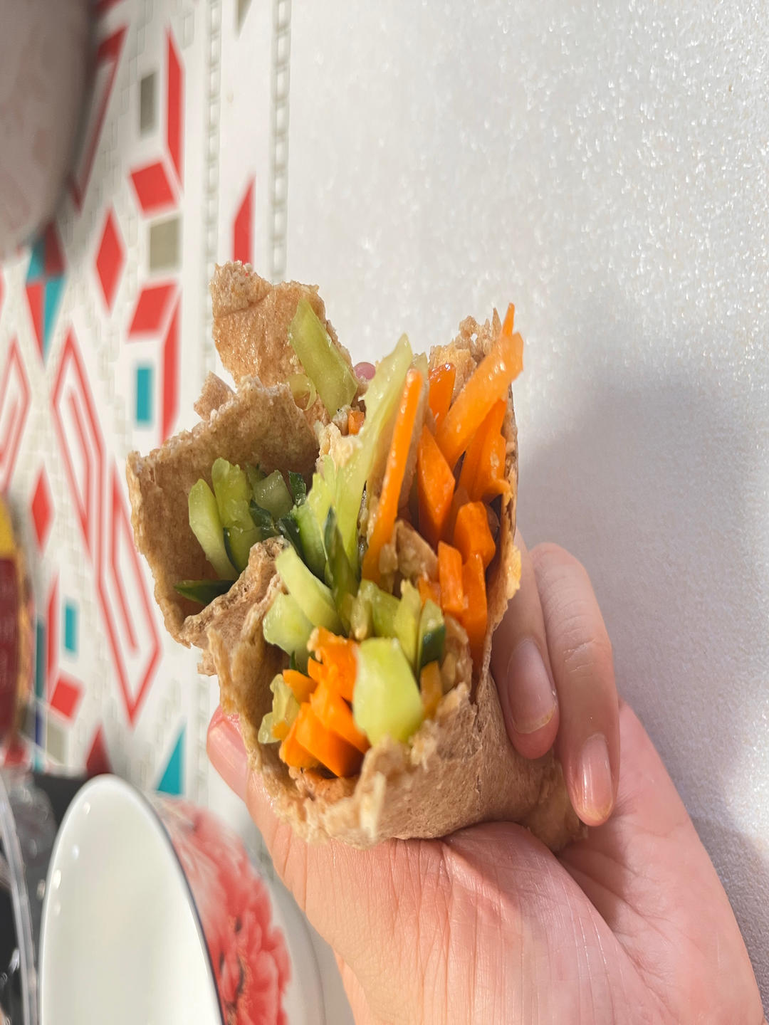 减脂期自制100%全麦卷饼