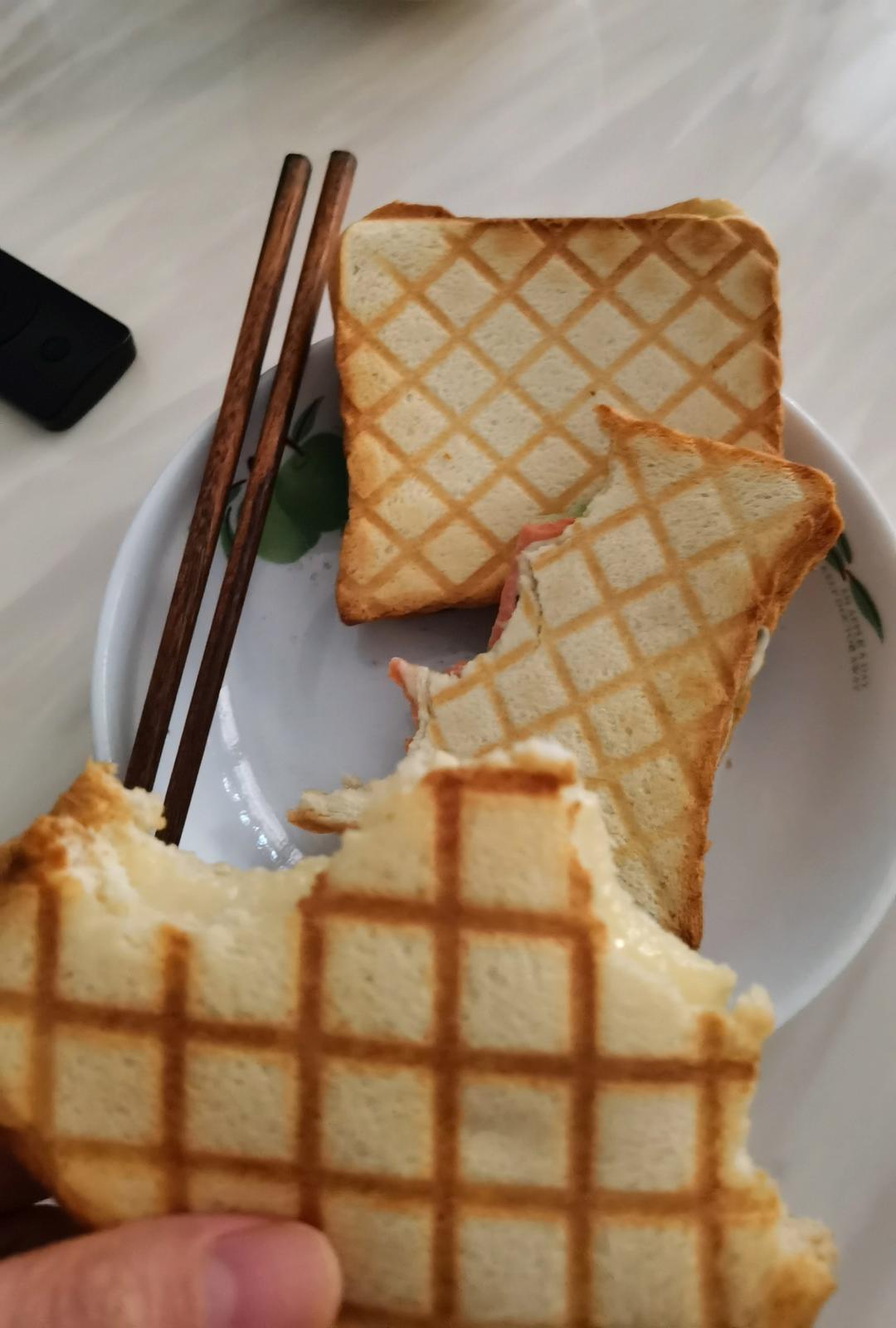藤椒鸡排黄金三明治#太阳谷菜谱#