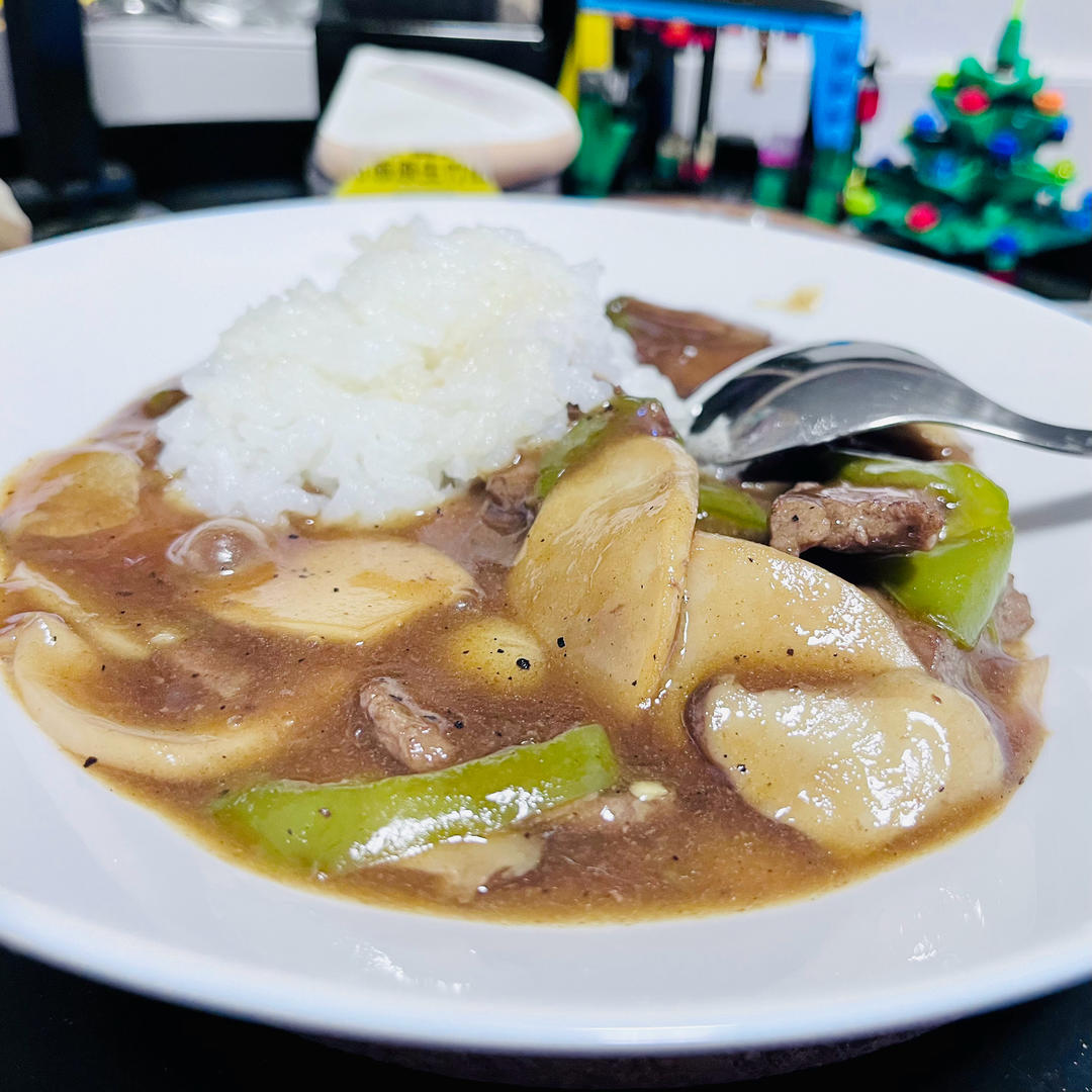 黑椒汁杏鲍菇炒牛肉