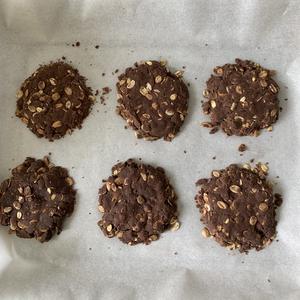 【健身减脂】快手巧克力燕麦曲奇饼干的做法 步骤5