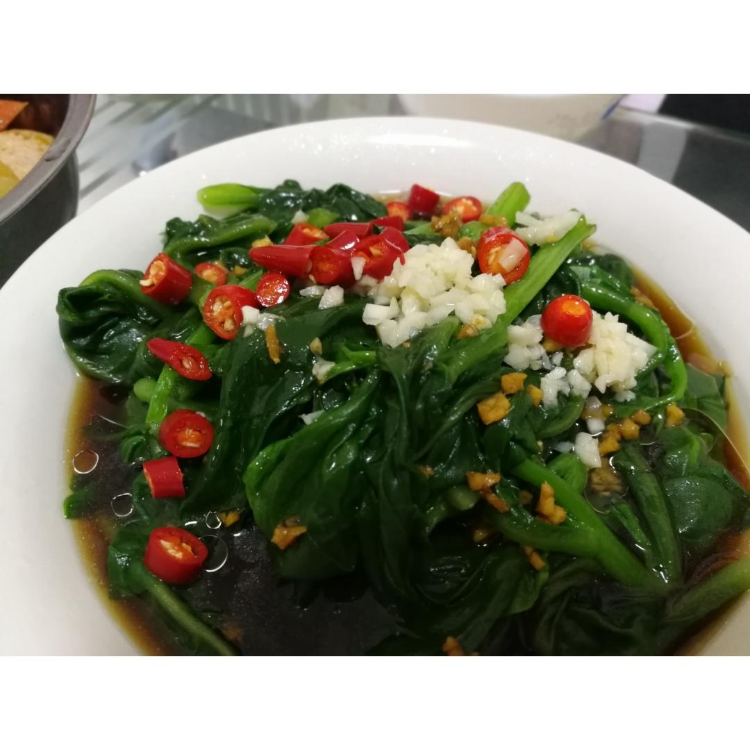 白灼木耳菜