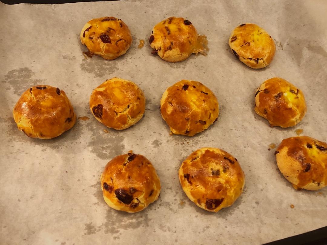 超级好吃的蔓越莓奶酥饼（零失败）