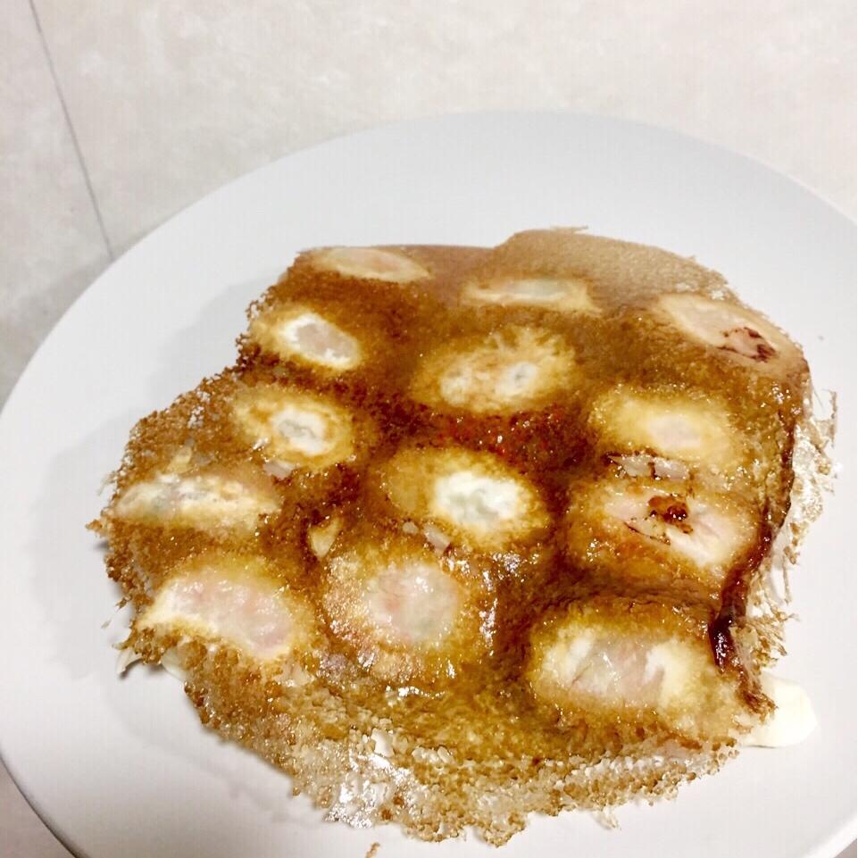 剩饺子速冻饺子变锅贴（冰花版）